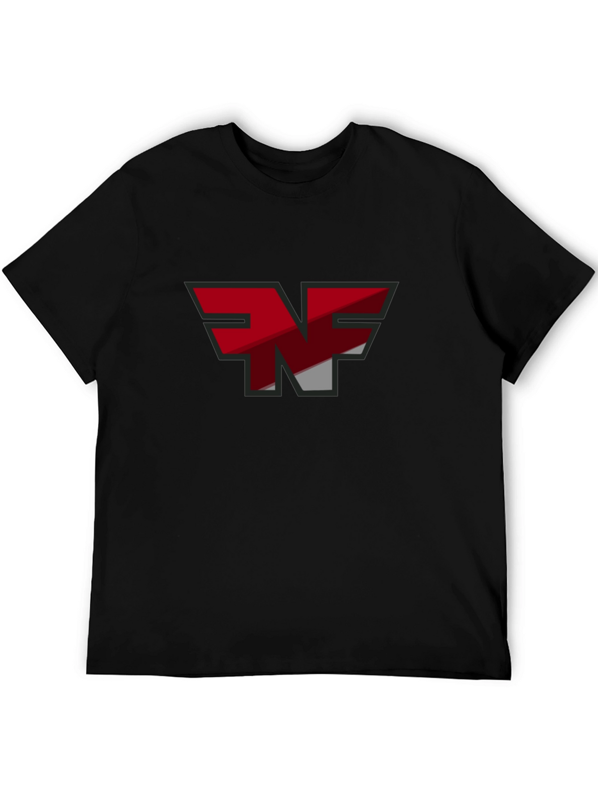 NF Logo Graphic T-Shirt - Black Cotton Blend