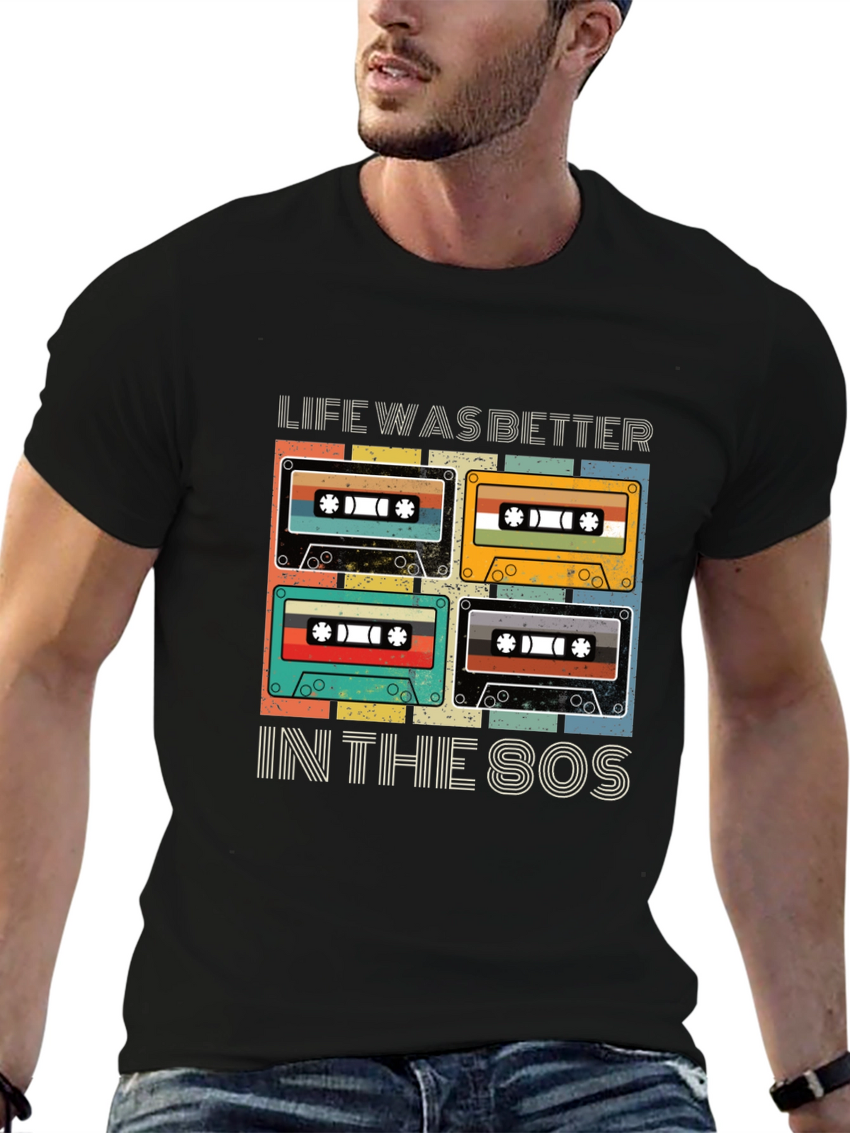 Retro 80s Cassette Tape Graphic T-Shirt
