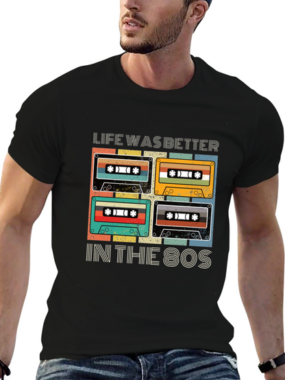 Retro 80s Cassette Tape Graphic T-Shirt