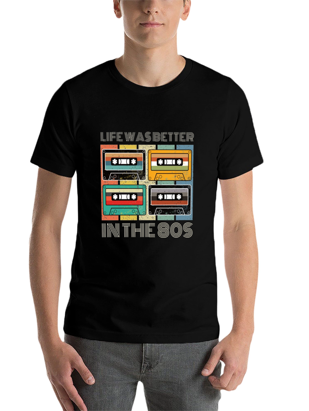Retro 80s Cassette Tape Graphic T-Shirt