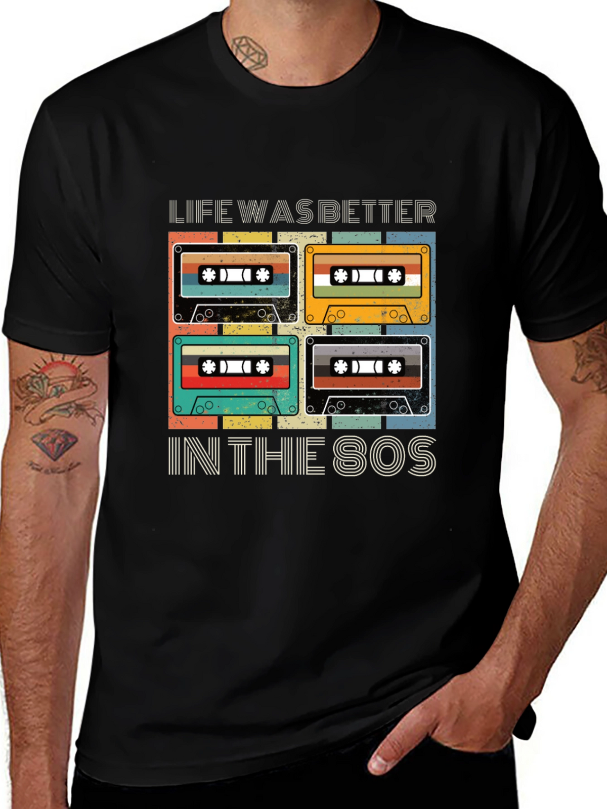 Retro 80s Cassette Tape Graphic T-Shirt