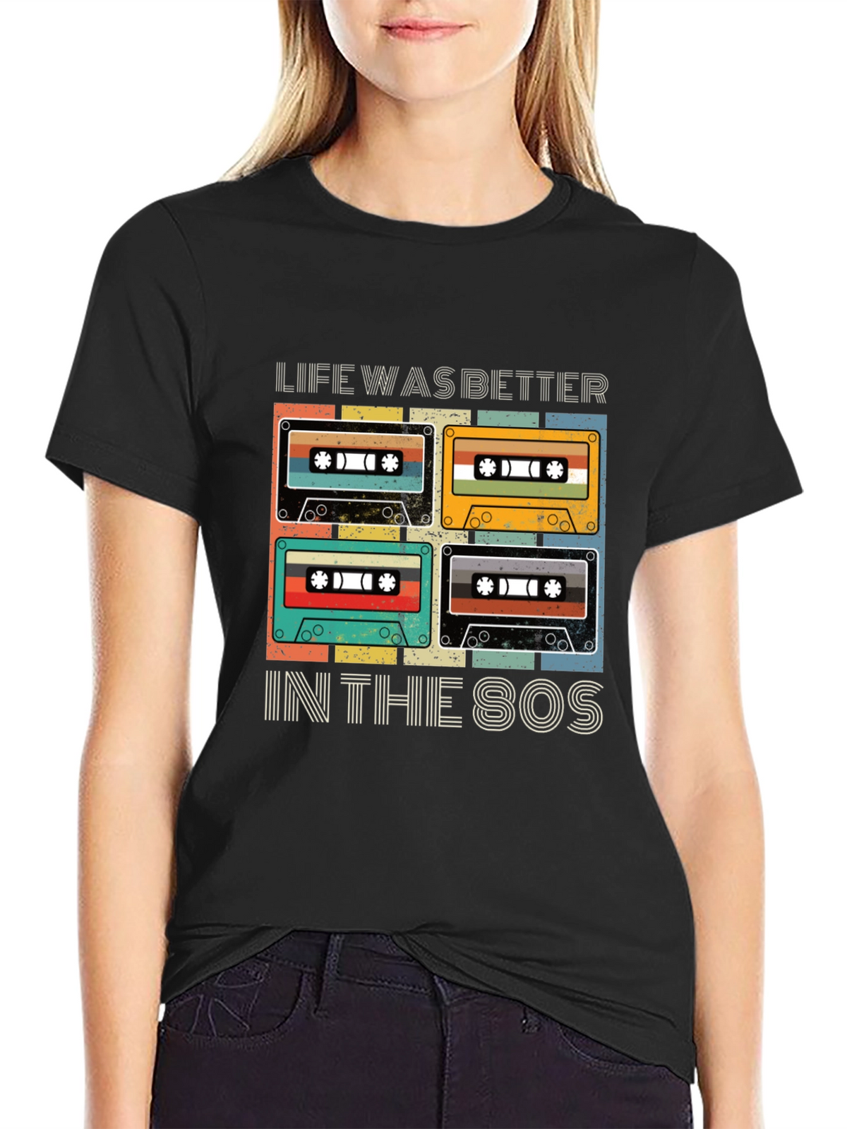 Retro 80s Cassette Tape Graphic T-Shirt