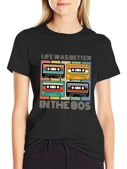 Retro 80s Cassette Tape Graphic T-Shirt