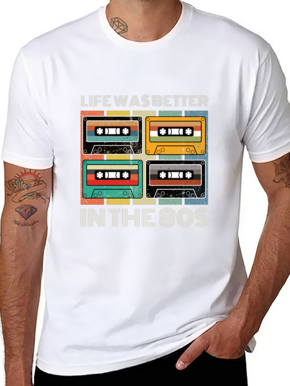 Retro 80s Cassette Tape Graphic T-Shirt