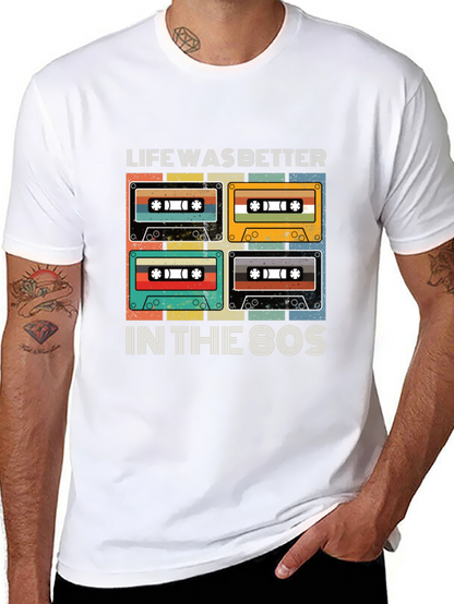Retro 80s Cassette Tape Graphic T-Shirt