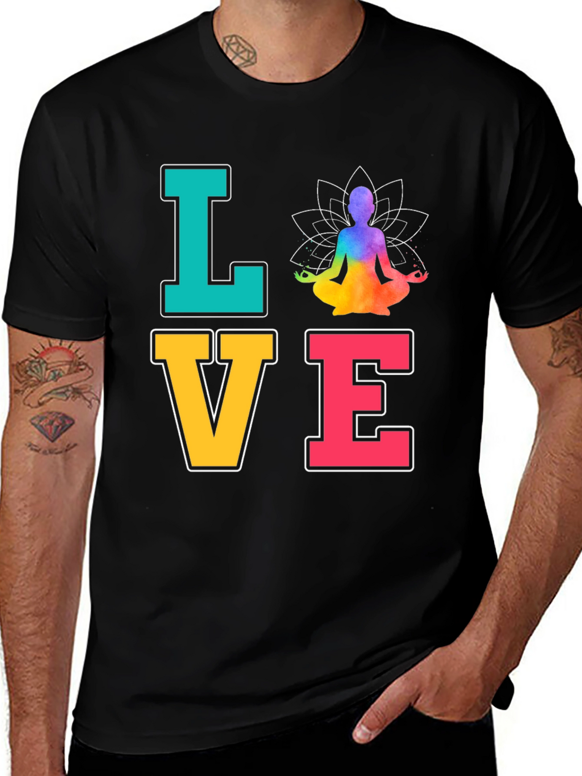 Yoga Love T-Shirt Meditate Zen Chakra Peace