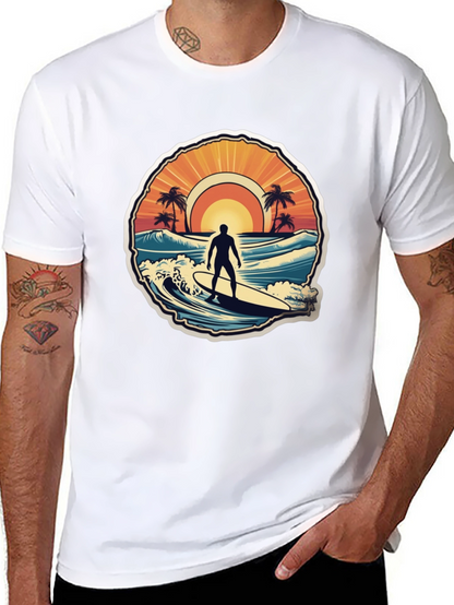 Surfing Vibes T-Shirt - Ocean Scene Design