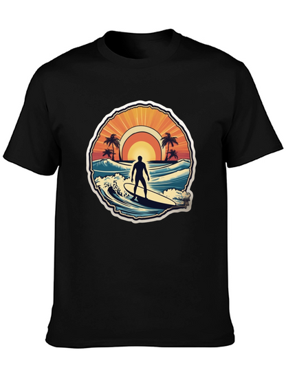 Surfing Vibes T-Shirt - Ocean Scene Design