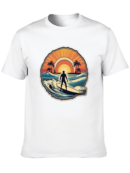 Surfing Vibes T-Shirt - Ocean Scene Design
