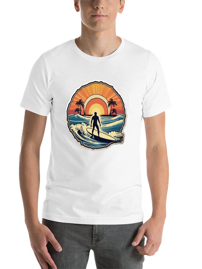 Surfing Vibes T-Shirt - Ocean Scene Design