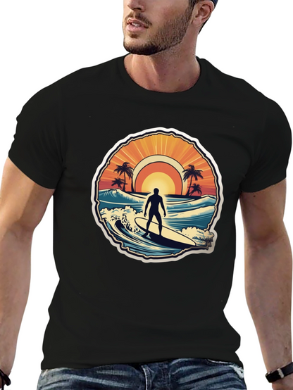 Surfing Vibes T-Shirt - Ocean Scene Design