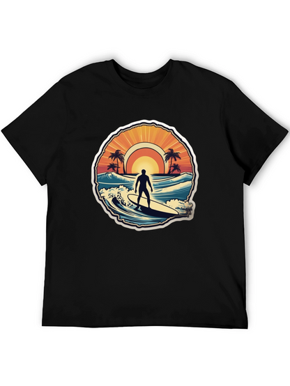 Surfing Vibes T-Shirt - Ocean Scene Design