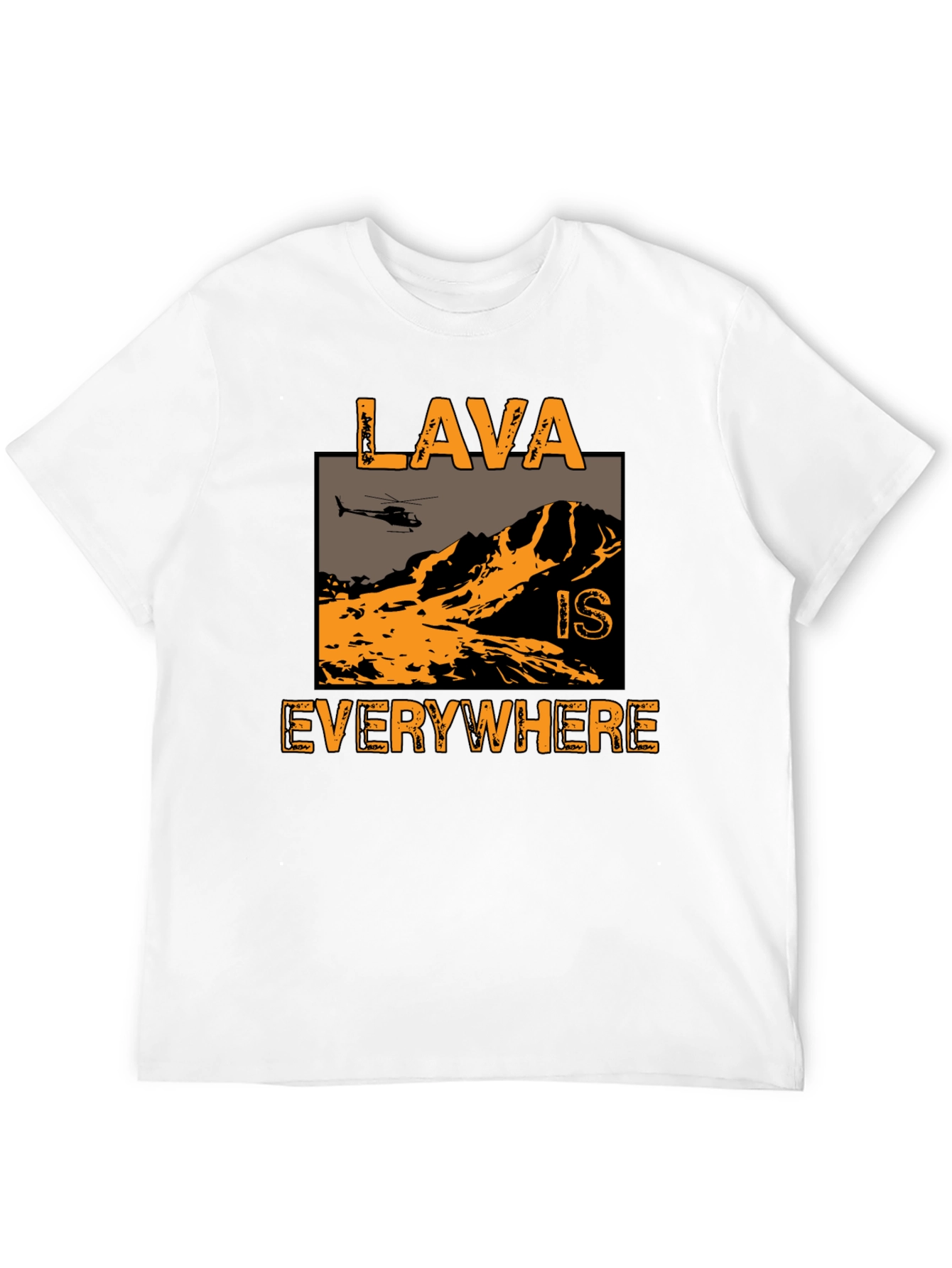 Lava is Everywhere Graphic T-Shirt - Black Cotton Blend