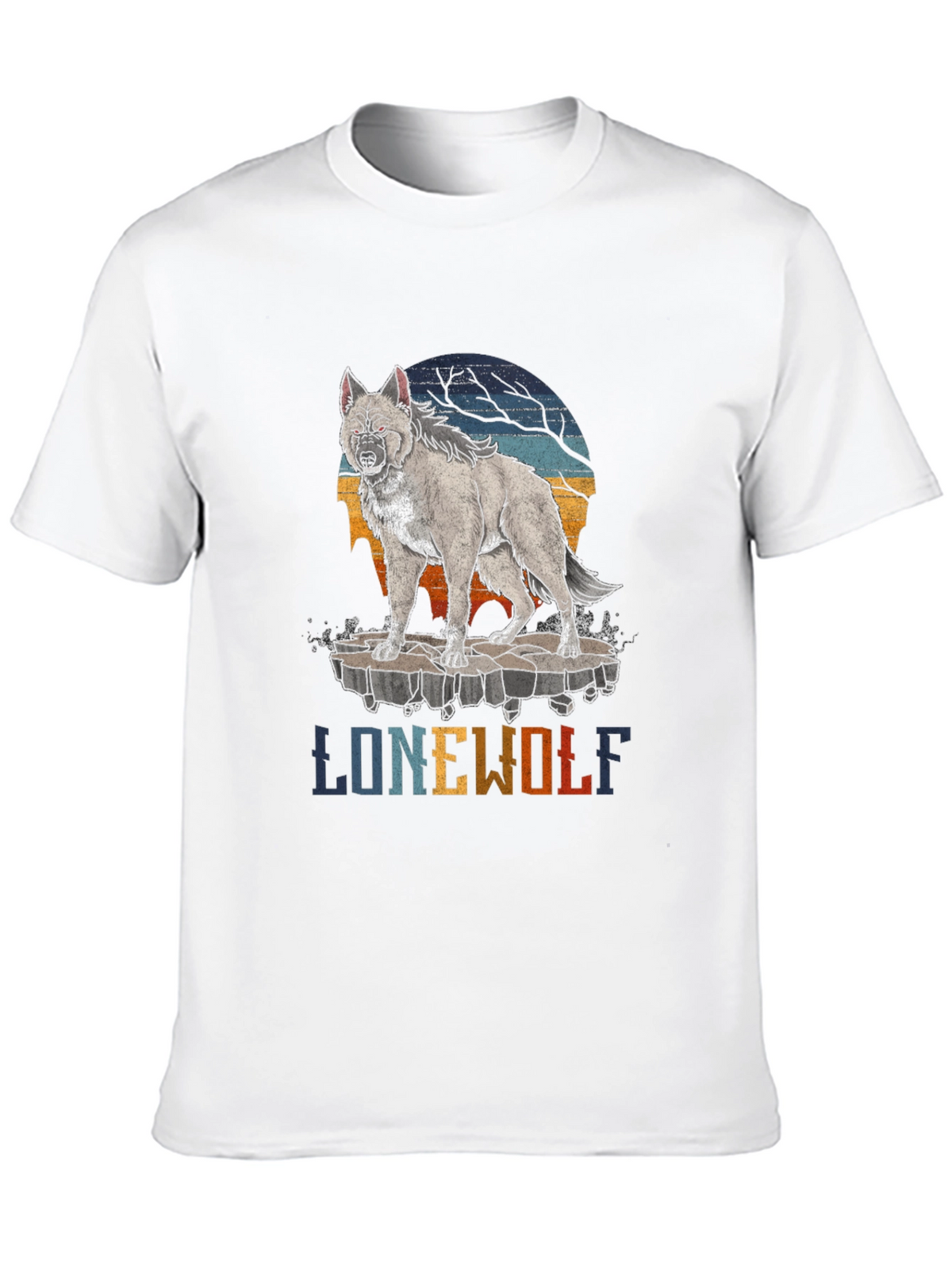 Lone Wolf Graphic T-Shirt - Mens Black Tee
