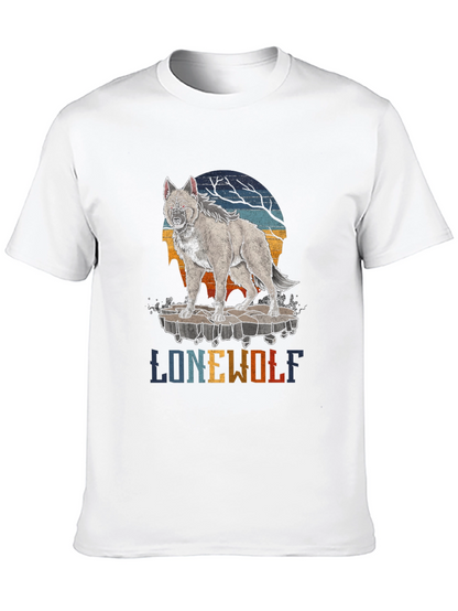 Lone Wolf Graphic T-Shirt - Mens Black Tee