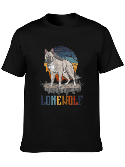 Lone Wolf Graphic T-Shirt - Mens Black Tee