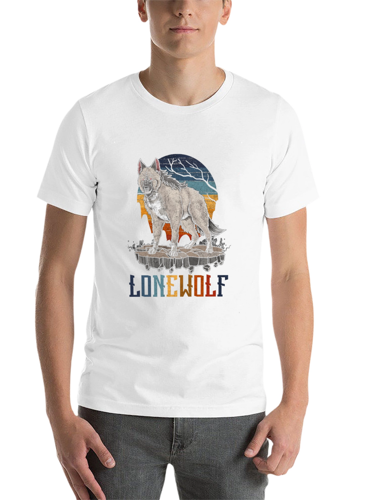 Lone Wolf Graphic T-Shirt - Mens Black Tee