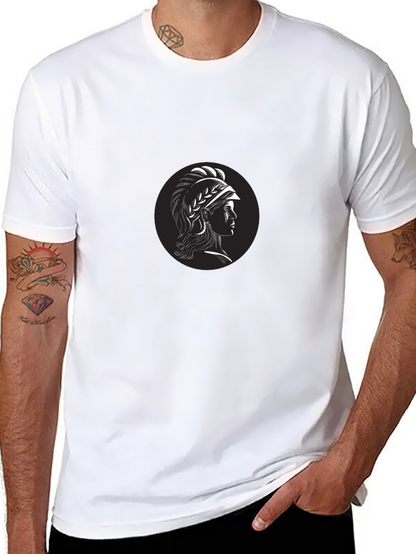 Spartan Warrior Graphic T-Shirt - Black