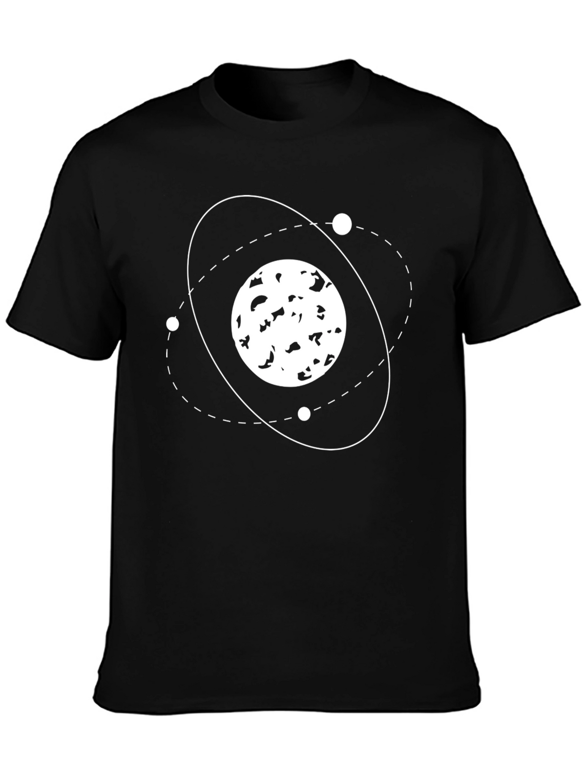 Atomic Orbit Black T-Shirt - Science Design