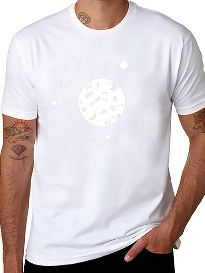 Atomic Orbit Black T-Shirt - Science Design