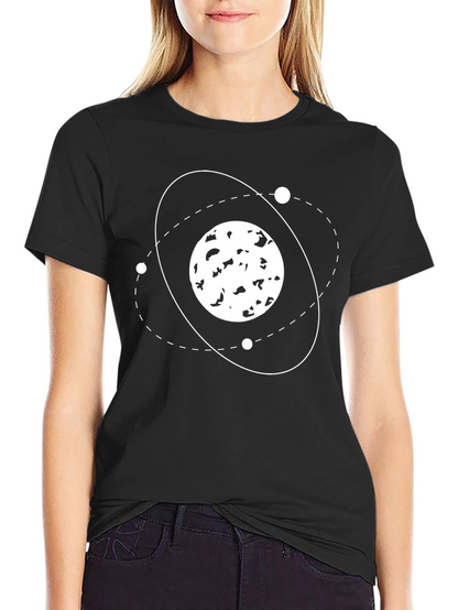 Atomic Orbit Black T-Shirt - Science Design