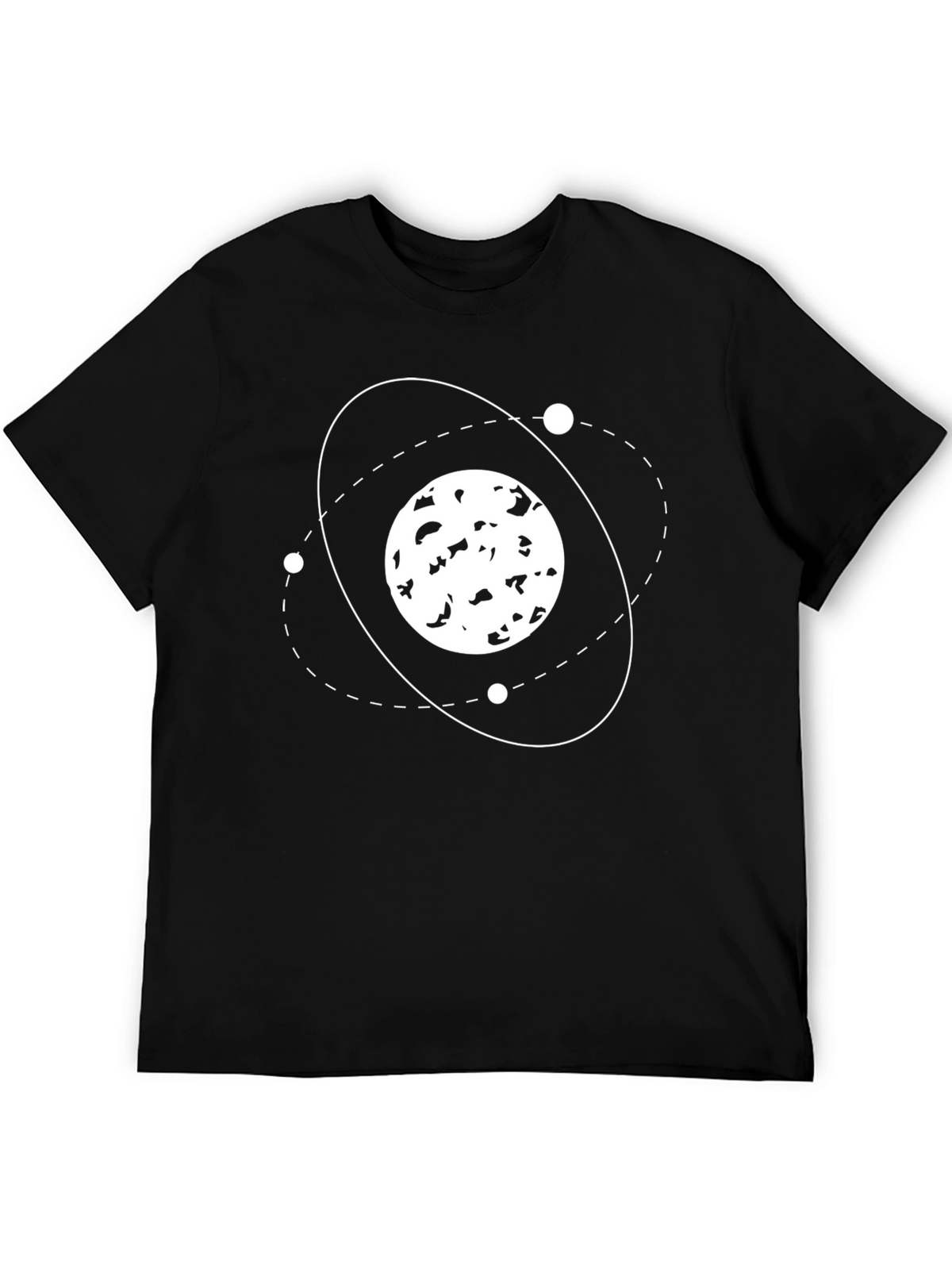 Atomic Orbit Black T-Shirt - Science Design