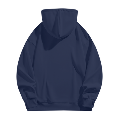 Nautical Anchor Wreath Relax Fit Navy Hoodie, Comfort Maritime Outfit