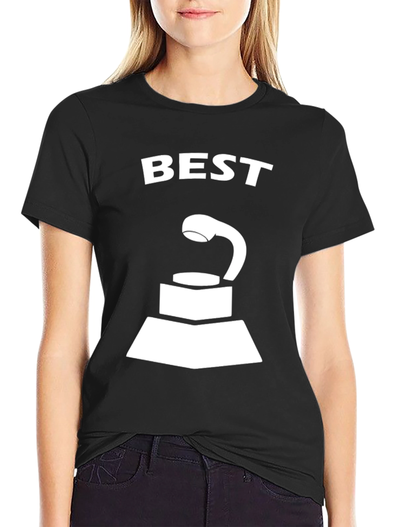 Best Award Trophy Graphic Black T-Shirt