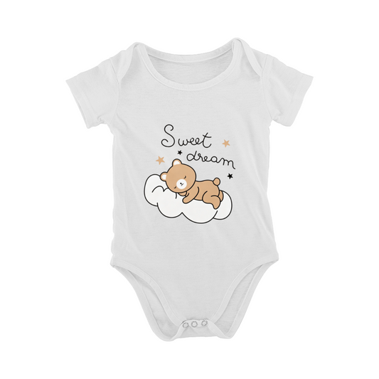 Sweet Dream Cloud Napping Bear Minimalist Newborn Bodysuit
