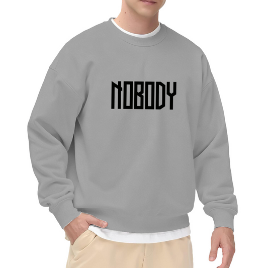Bold Nobody Minimalist Grey Crew Sweatshirt