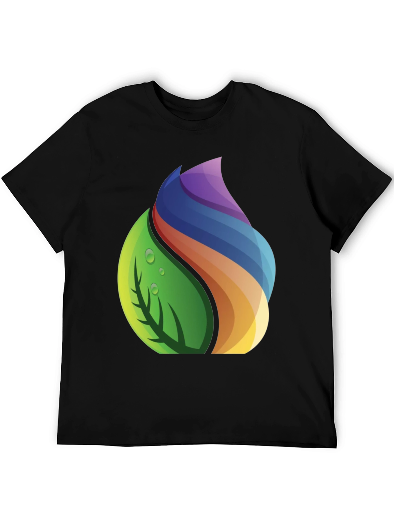 Nature Spectrum Graphic Tee - Soft Black Cotton