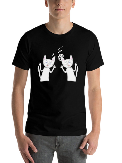 Quarrelsome Cats Graphic T-Shirt