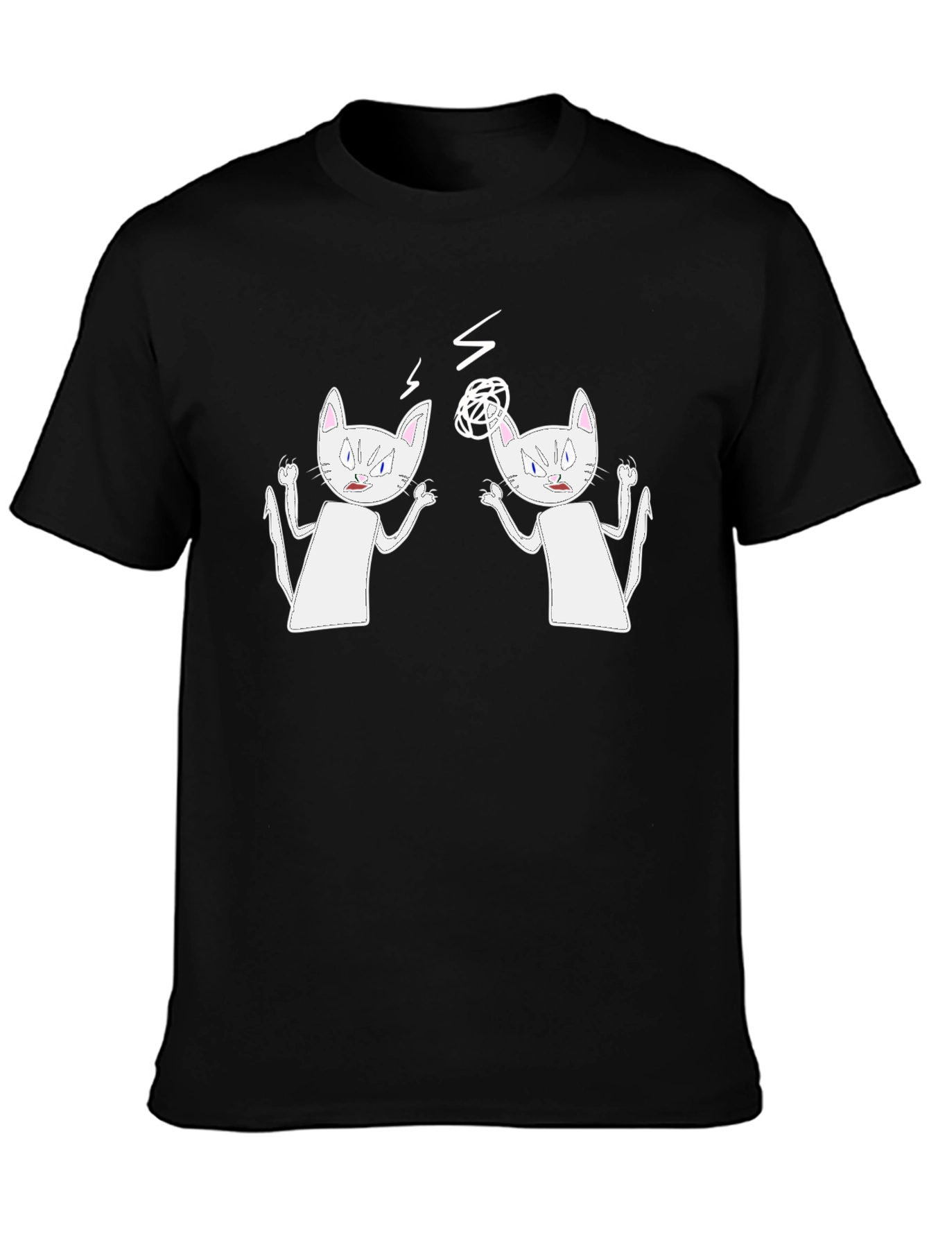 Quarrelsome Cats Graphic T-Shirt