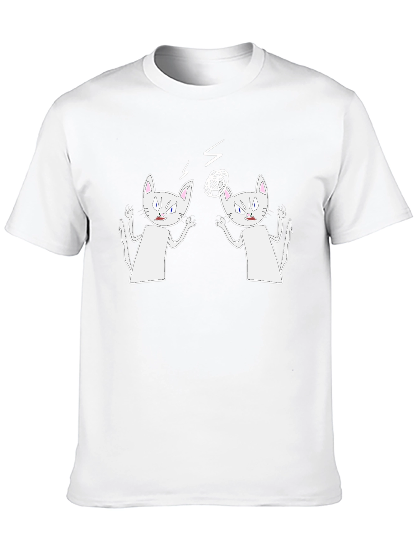 Quarrelsome Cats Graphic T-Shirt