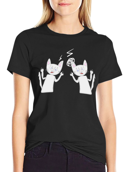 Quarrelsome Cats Graphic T-Shirt