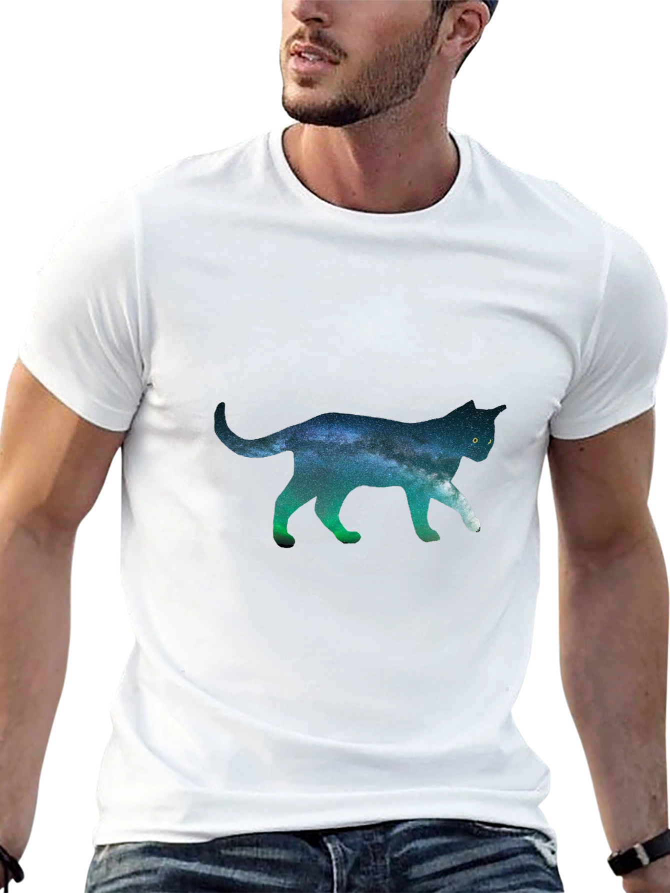 Galaxy Cat T-Shirt - Unique Space Design
