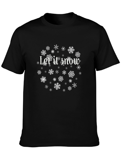 Let It Snow T-Shirt - Holiday Christmas Snowflake Tee
