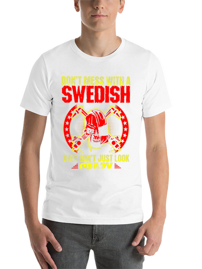 Dont Mess With Swedish Crazy Skull T-Shirt