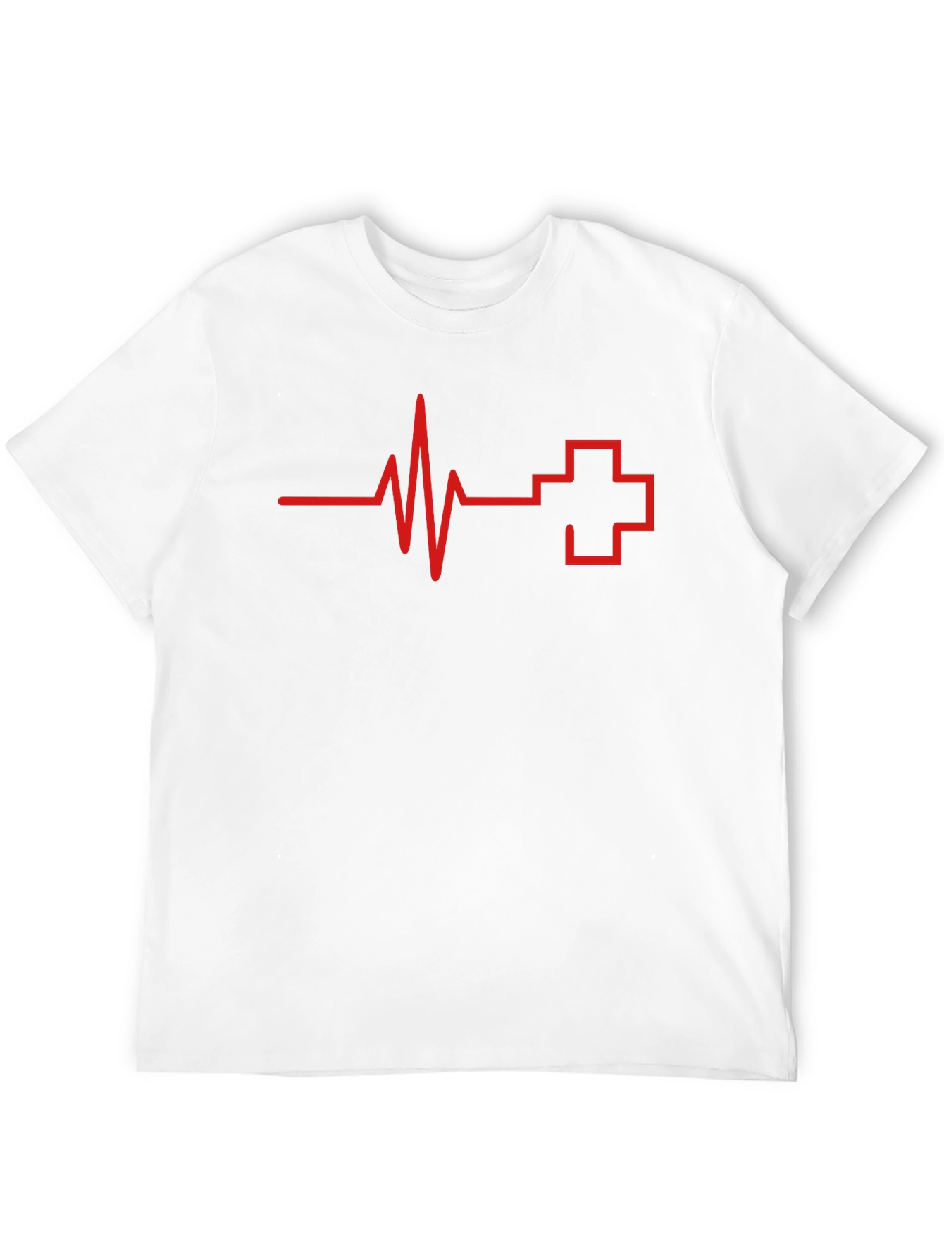 Heartbeat Cross Graphic Tee - Black Cotton