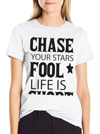 Chase Your Stars Graphic Tee - Black T-Shirt