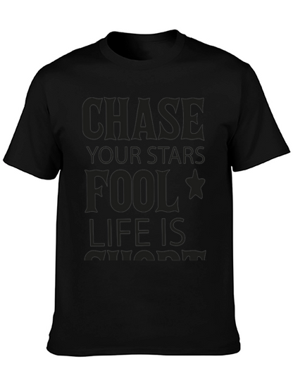 Chase Your Stars Graphic Tee - Black T-Shirt