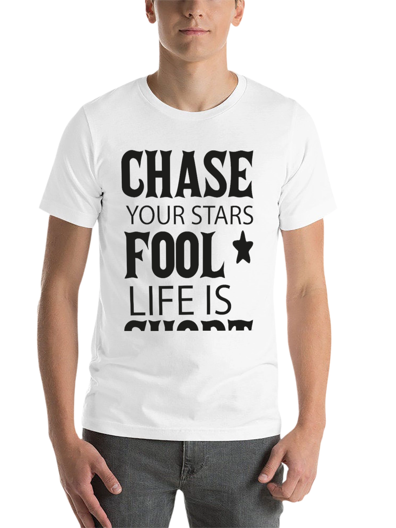 Chase Your Stars Graphic Tee - Black T-Shirt