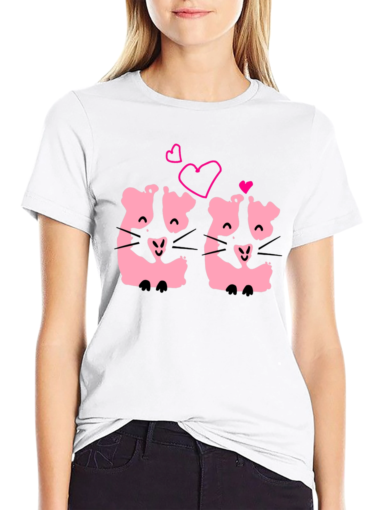 Cute Kawaii Hamsters Love T-Shirt