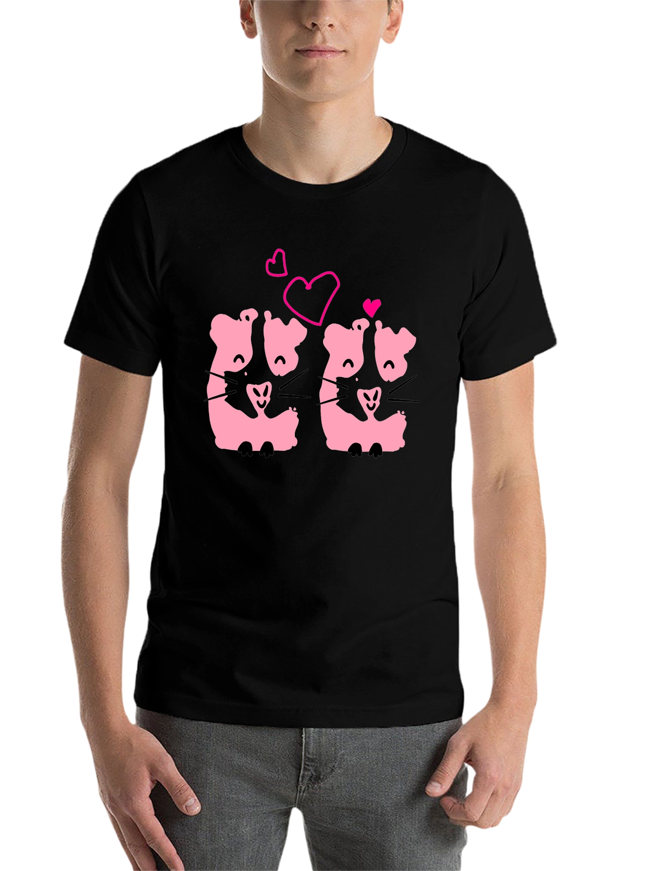 Cute Kawaii Hamsters Love T-Shirt