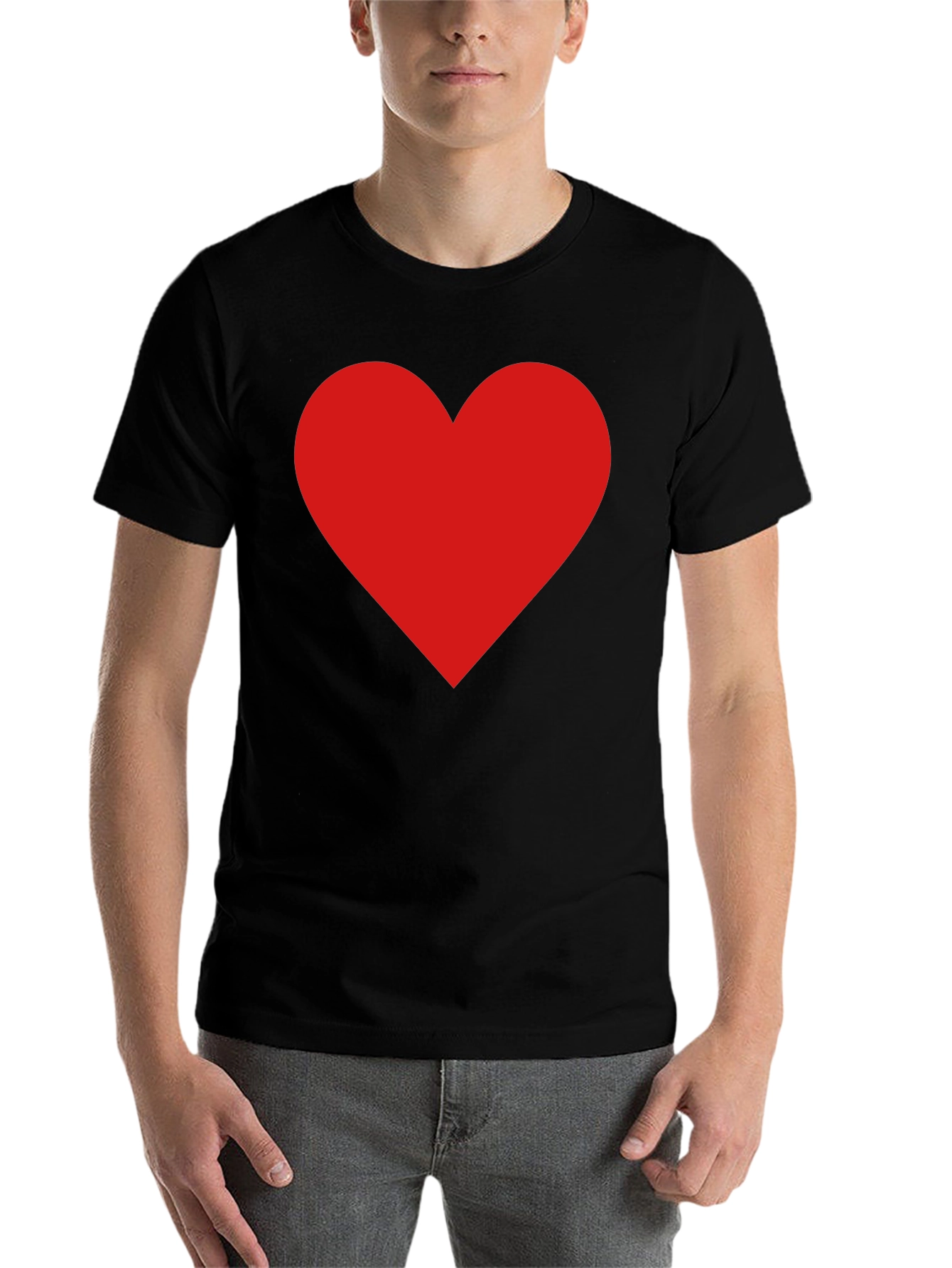 Red Heart Graphic Tee - Classic Black T-Shirt