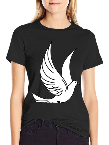 Dove Graphic Print Black T-Shirt