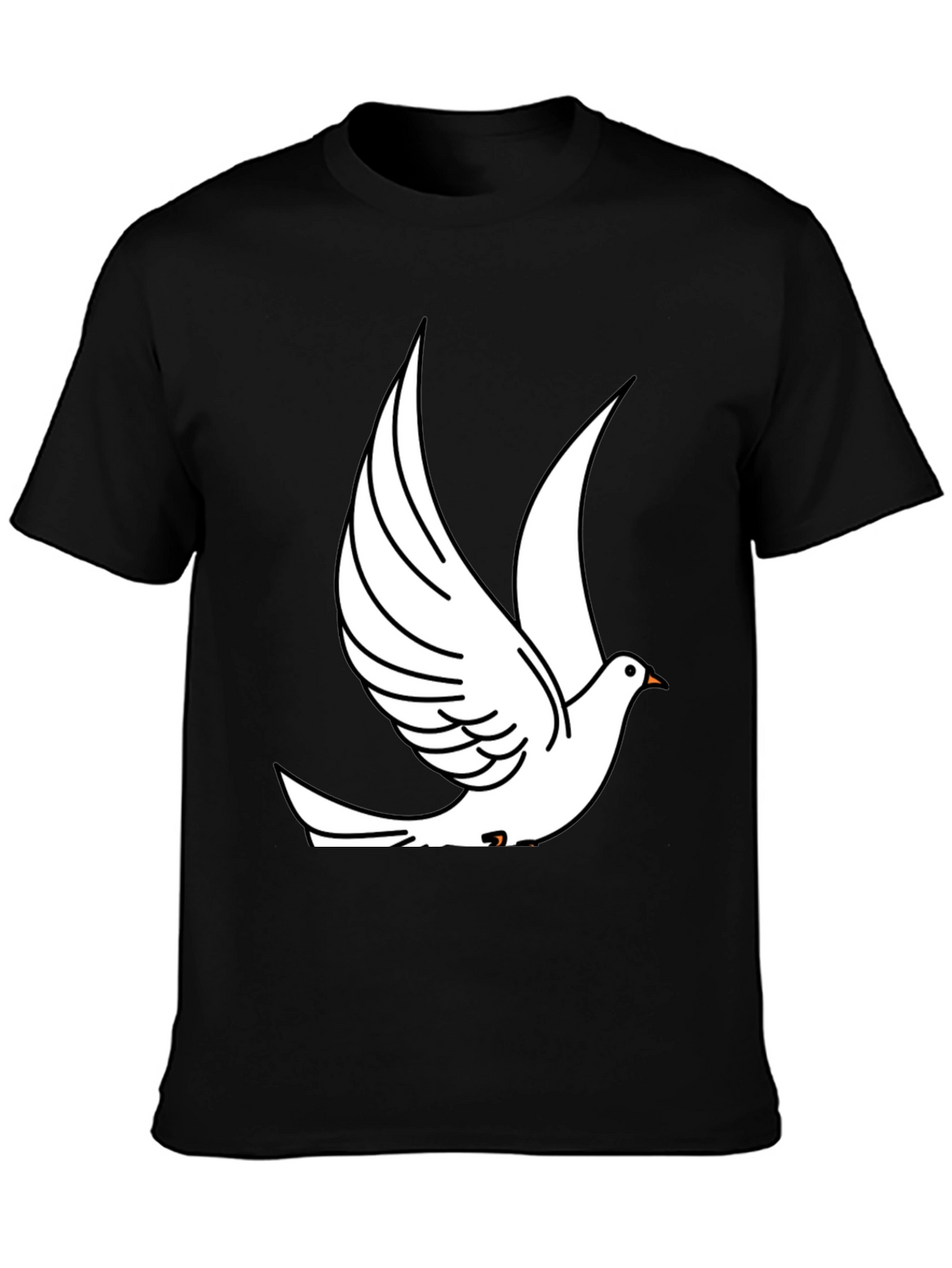 Dove Graphic Print Black T-Shirt