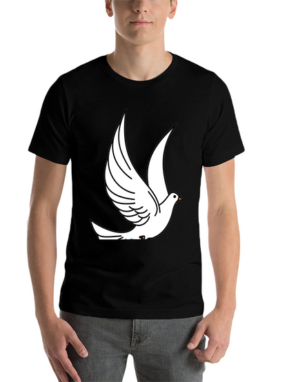 Dove Graphic Print Black T-Shirt