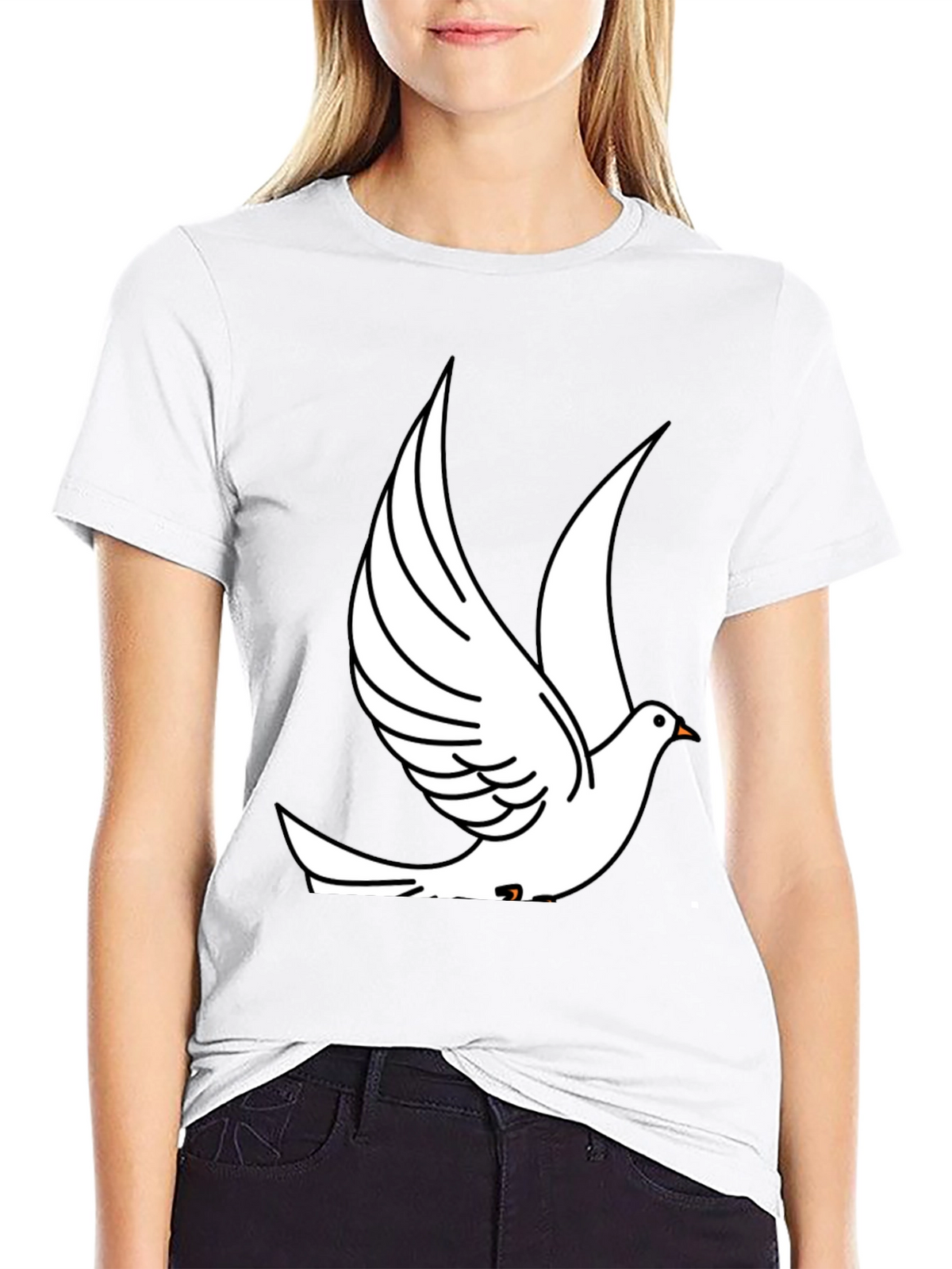 Dove Graphic Print Black T-Shirt