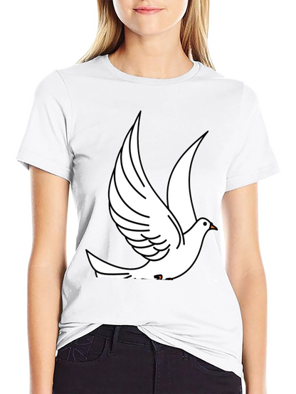 Dove Graphic Print Black T-Shirt